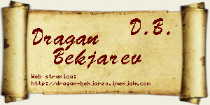 Dragan Bekjarev vizit kartica